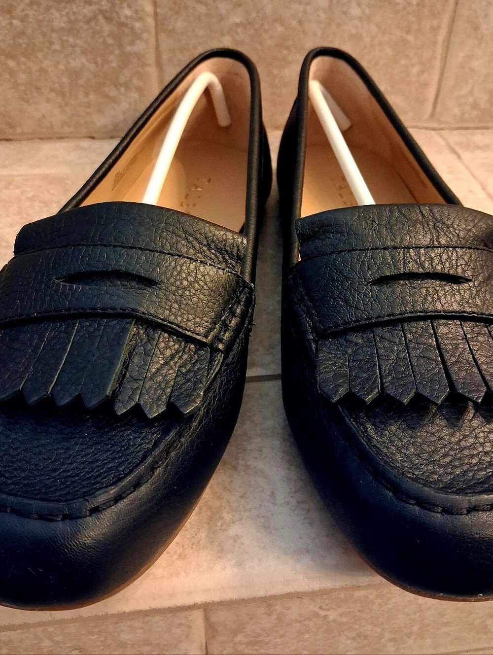 Classic TALBOTS Black Fringe Everson Kiltie Driving Moccasins